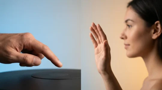 Close-up comparison of fingerprint and facial biometric authentication for secure mobile banking