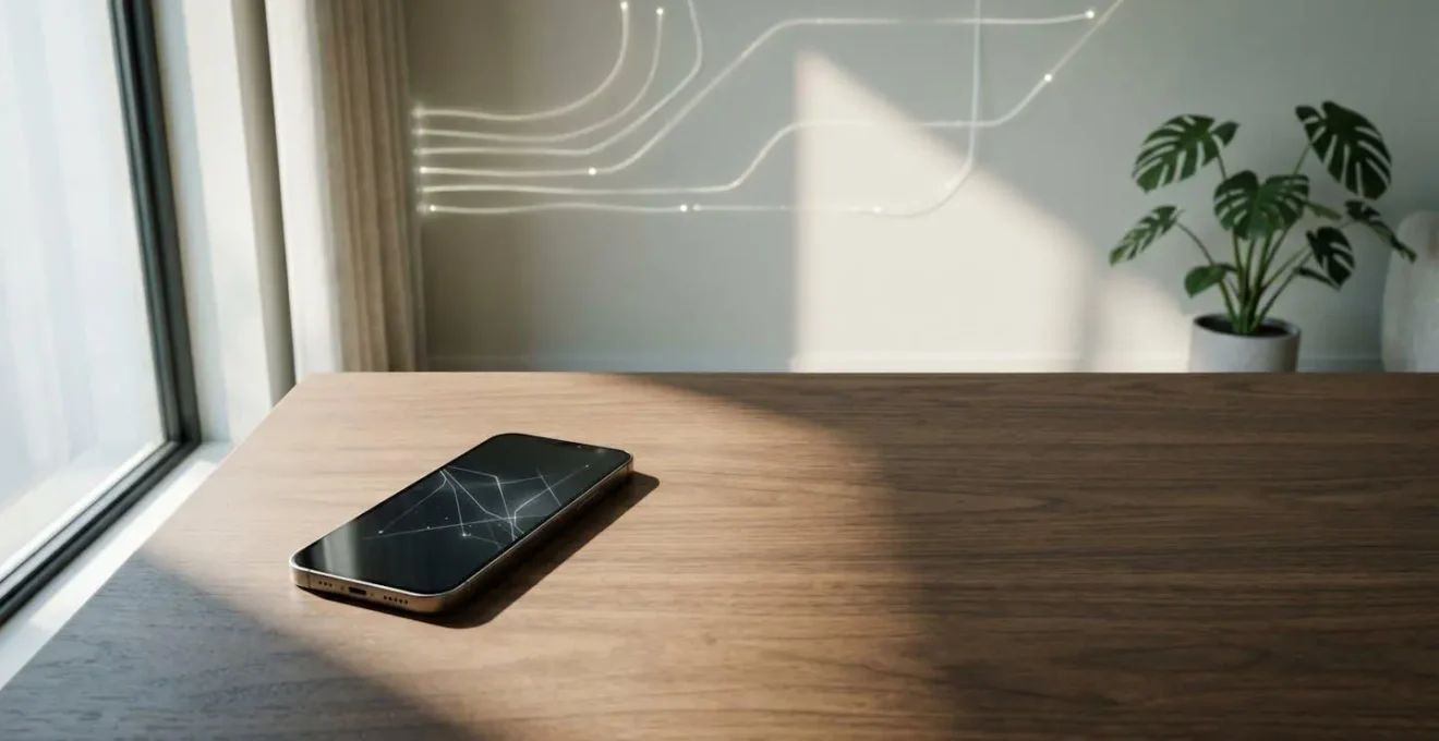 Conceptual photograph representing data privacy concerns with financial aggregation services using symbolic lighting and abstract network visualization