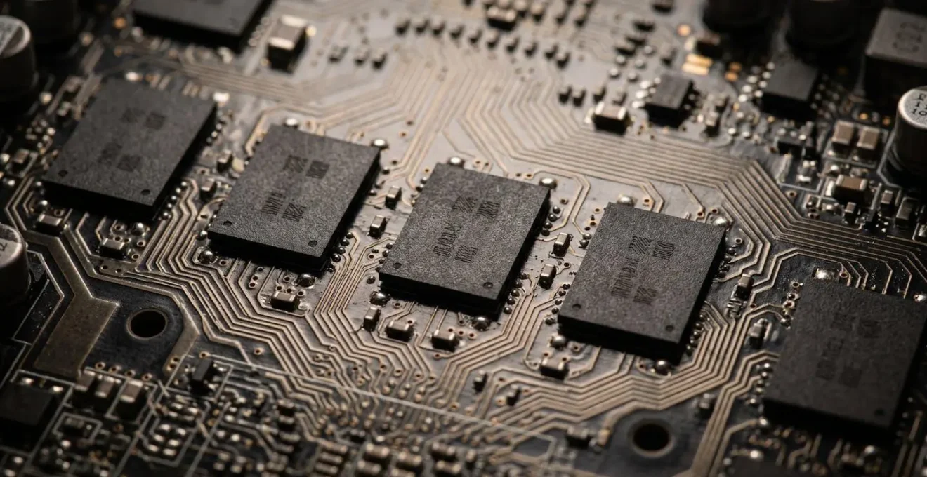 Close-up visualization of GPU VRAM thermal performance under 4K rendering workload showing performance degradation