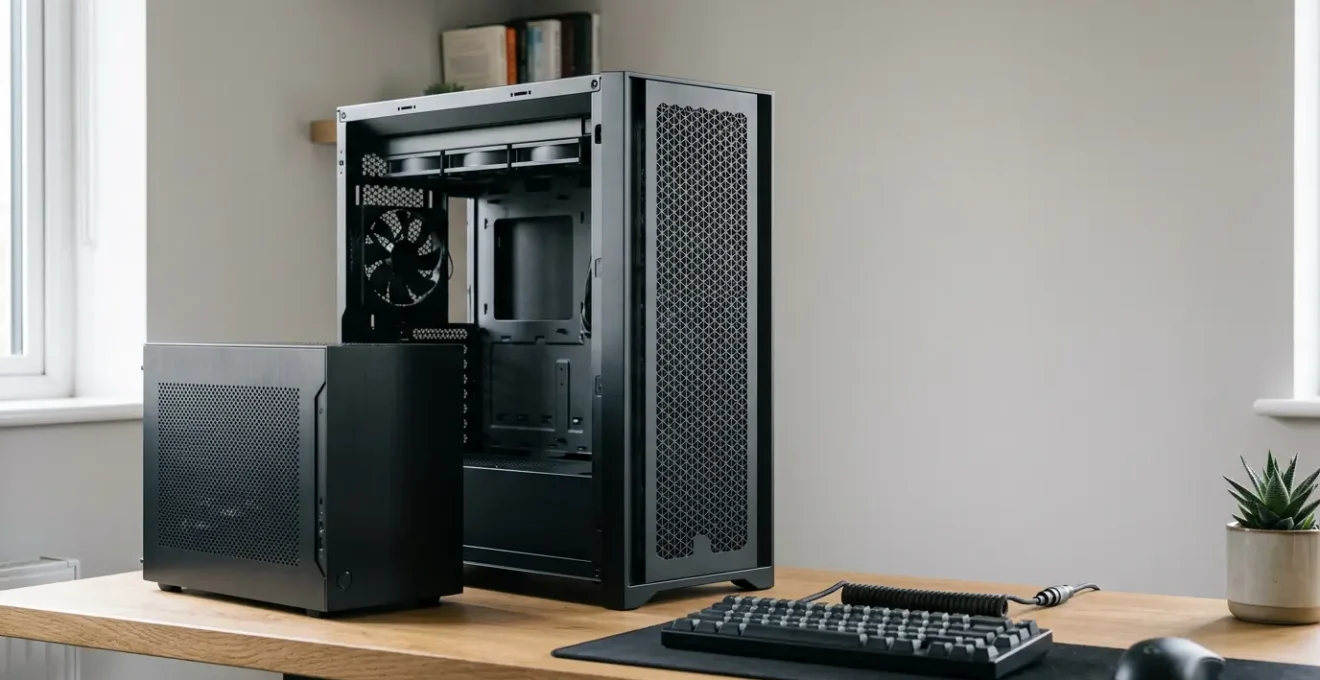 Compact Mini-ITX gaming PC build showcasing efficient cooling and space optimization