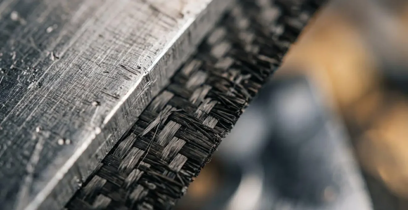 Extreme close-up of industrial materials representing the manufacturing intensity of satellite mass production