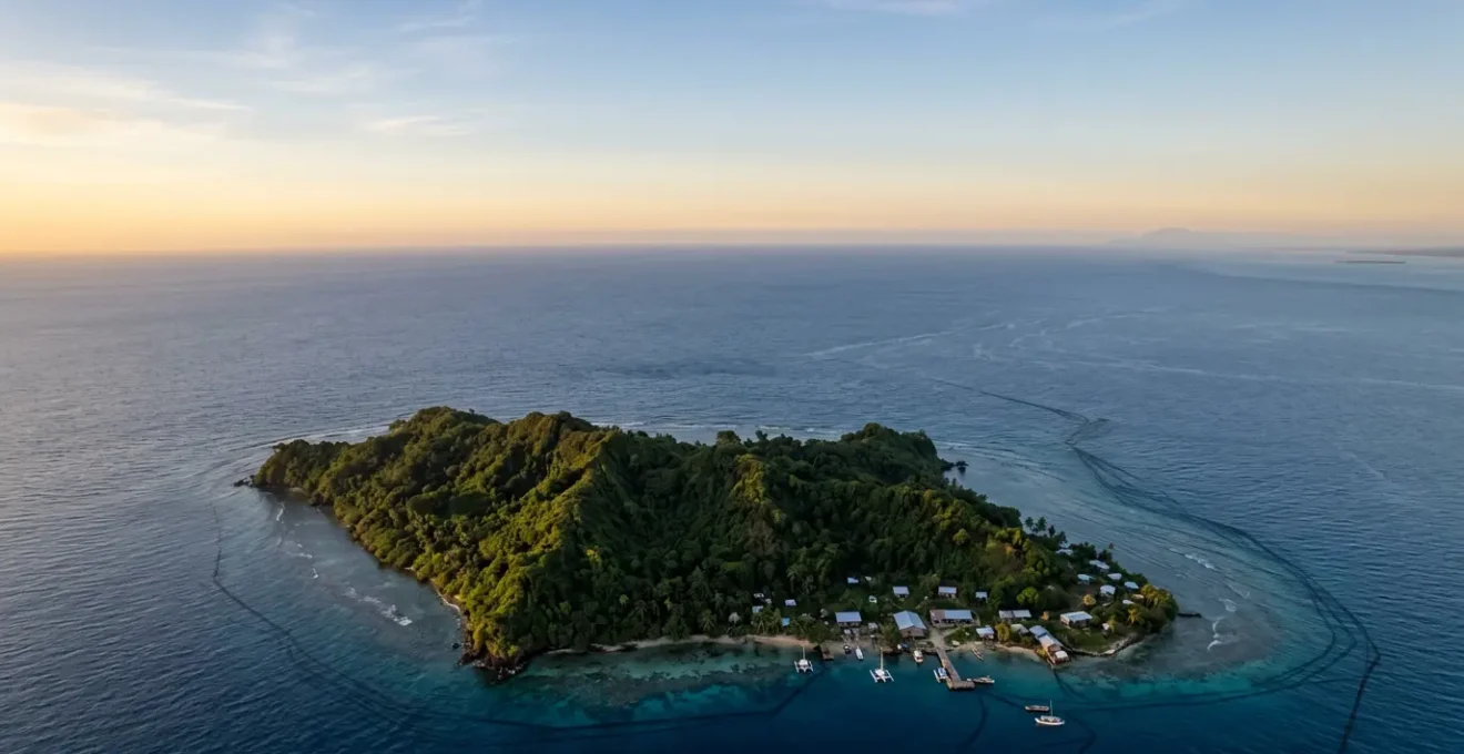 Conceptual representation of global connectivity infrastructure for remote islands