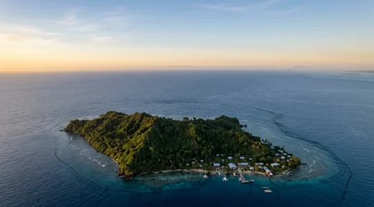 Conceptual representation of global connectivity infrastructure for remote islands