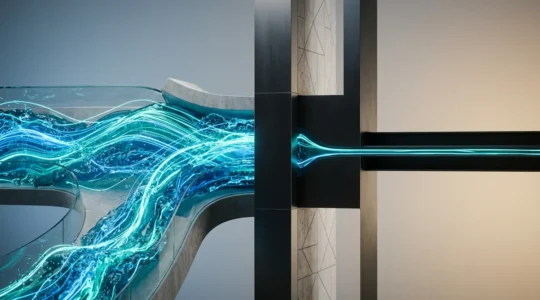 Professional editorial photograph contrasting unlimited and capped 5G mobile data concepts with network technology elements