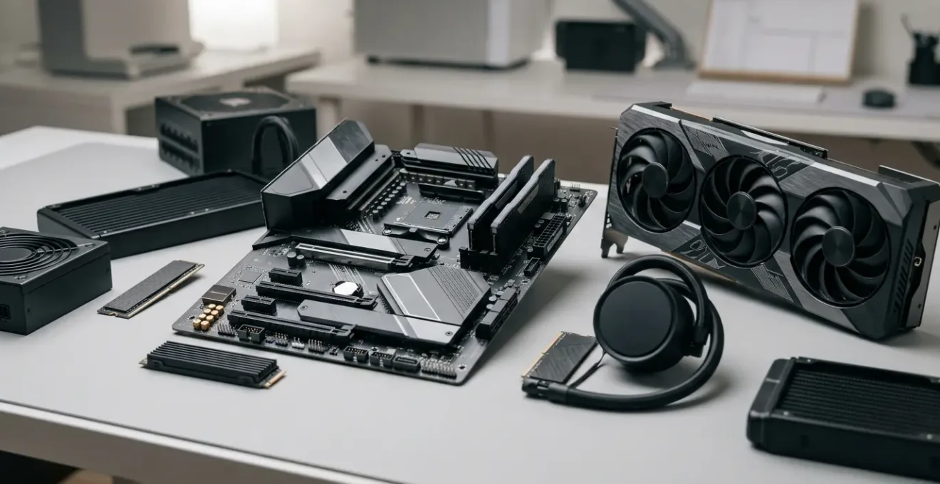 Professional video editing workstation setup with high-performance components showcasing ROI optimization for content creators